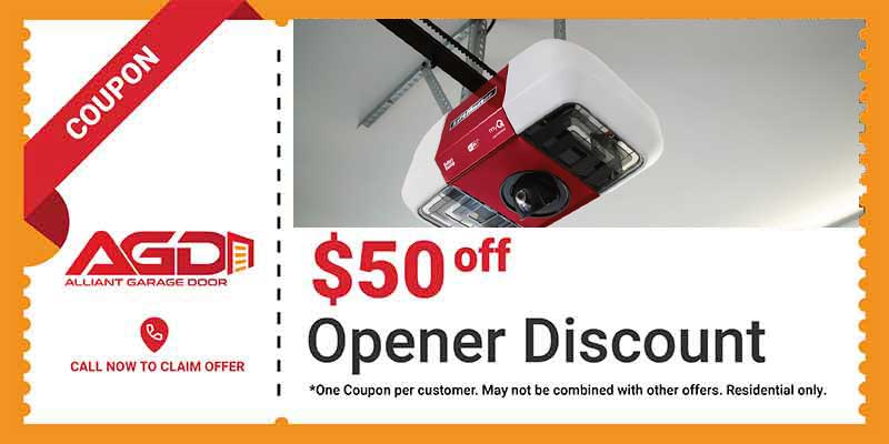 Garage Door Opener $50 off Discount Coupon in Anaheim, California Free 24/7 Service Call With Any Service Repairs in Anaheim, California